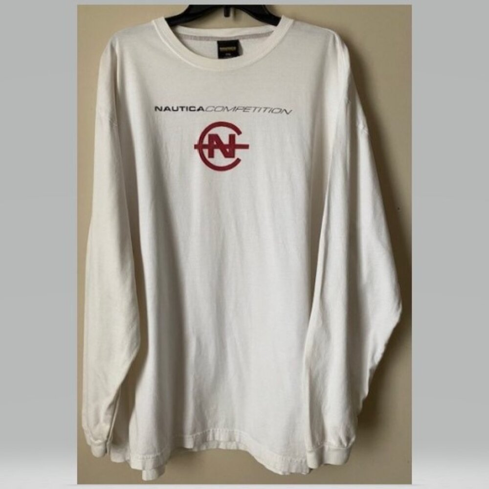 Men's Nautica White Long Sleeve T-Shirt